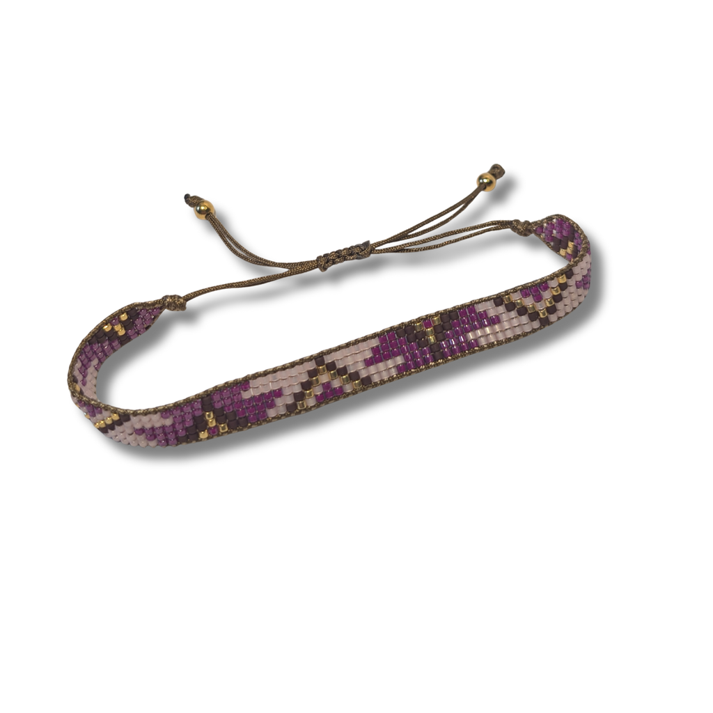 Royal Amethyst – Miyuki Armband Violett / Gold