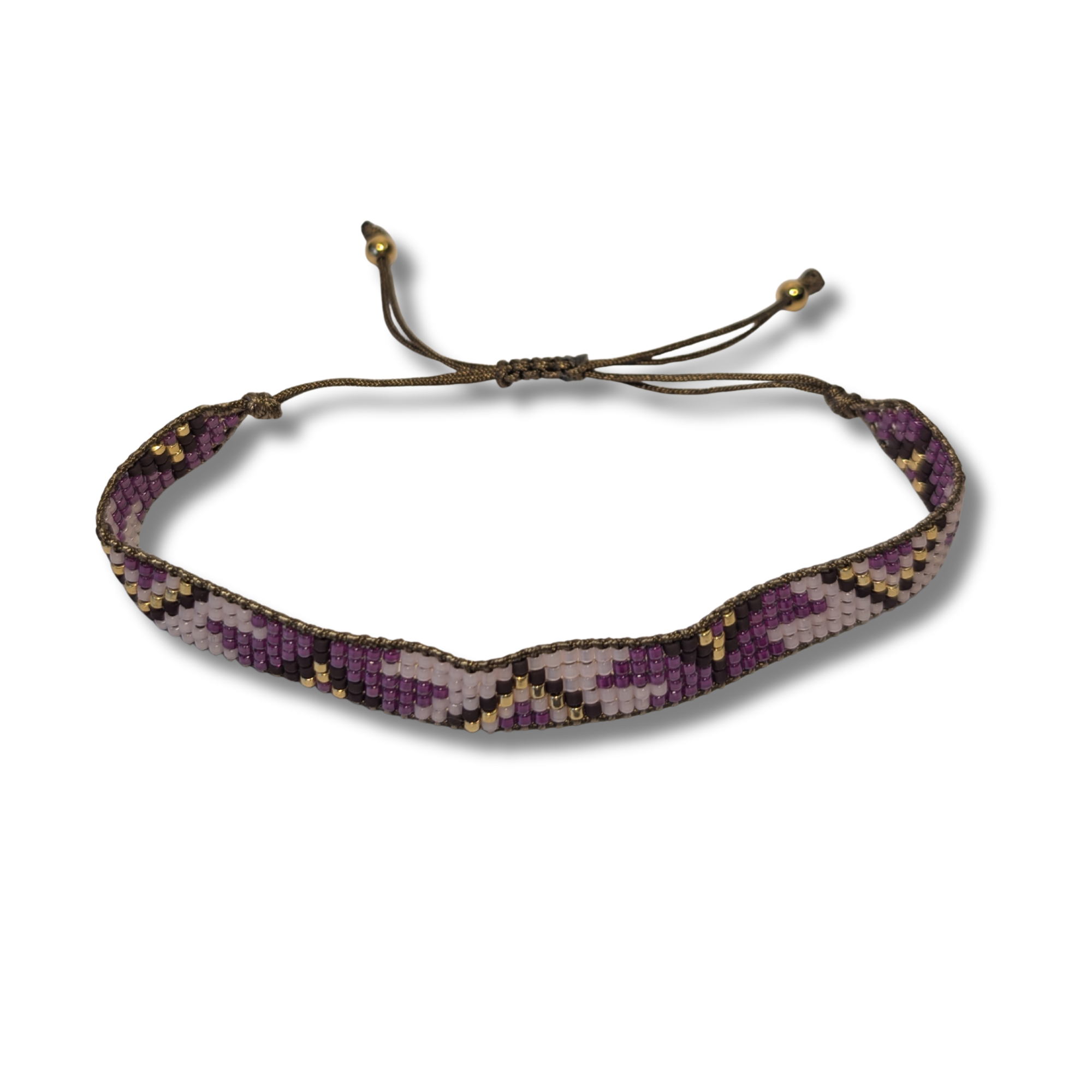 Royal Amethyst – Miyuki Armband Violett / Gold