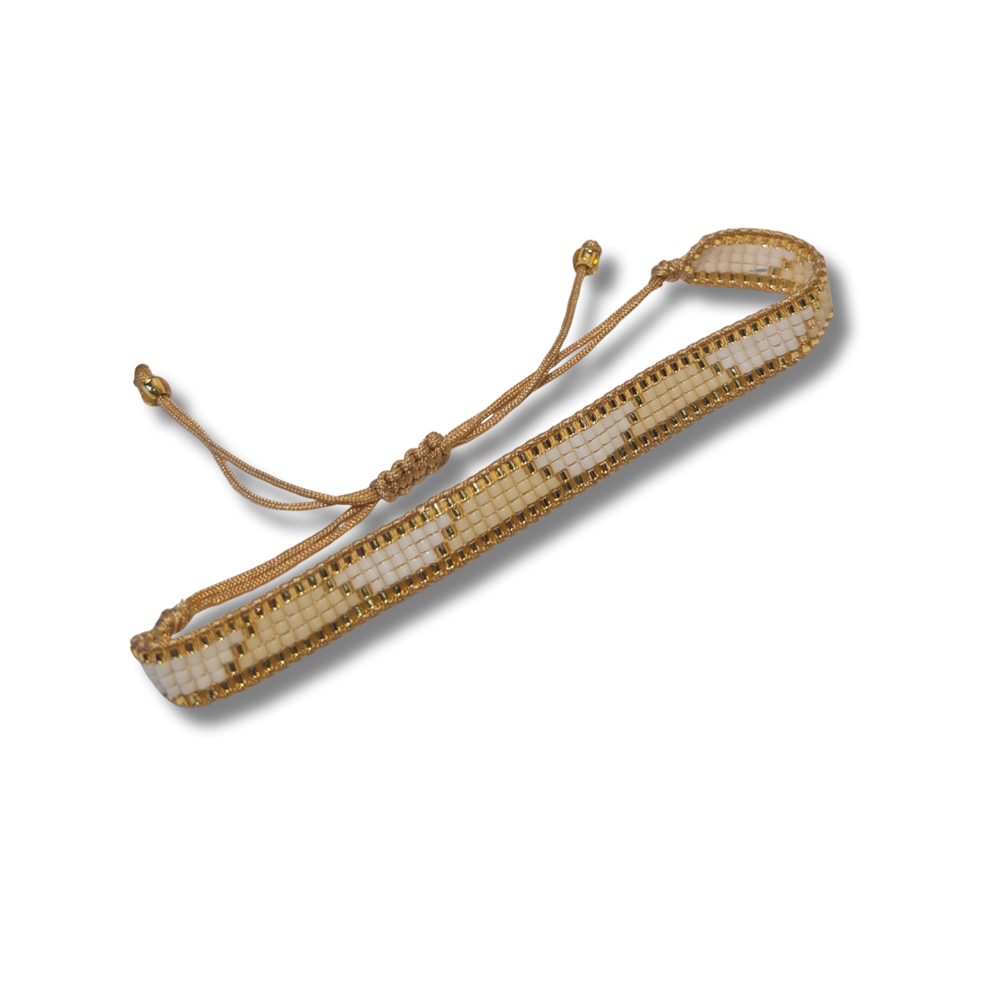 Golden Sand – Miyuki Armband Beige / Gold