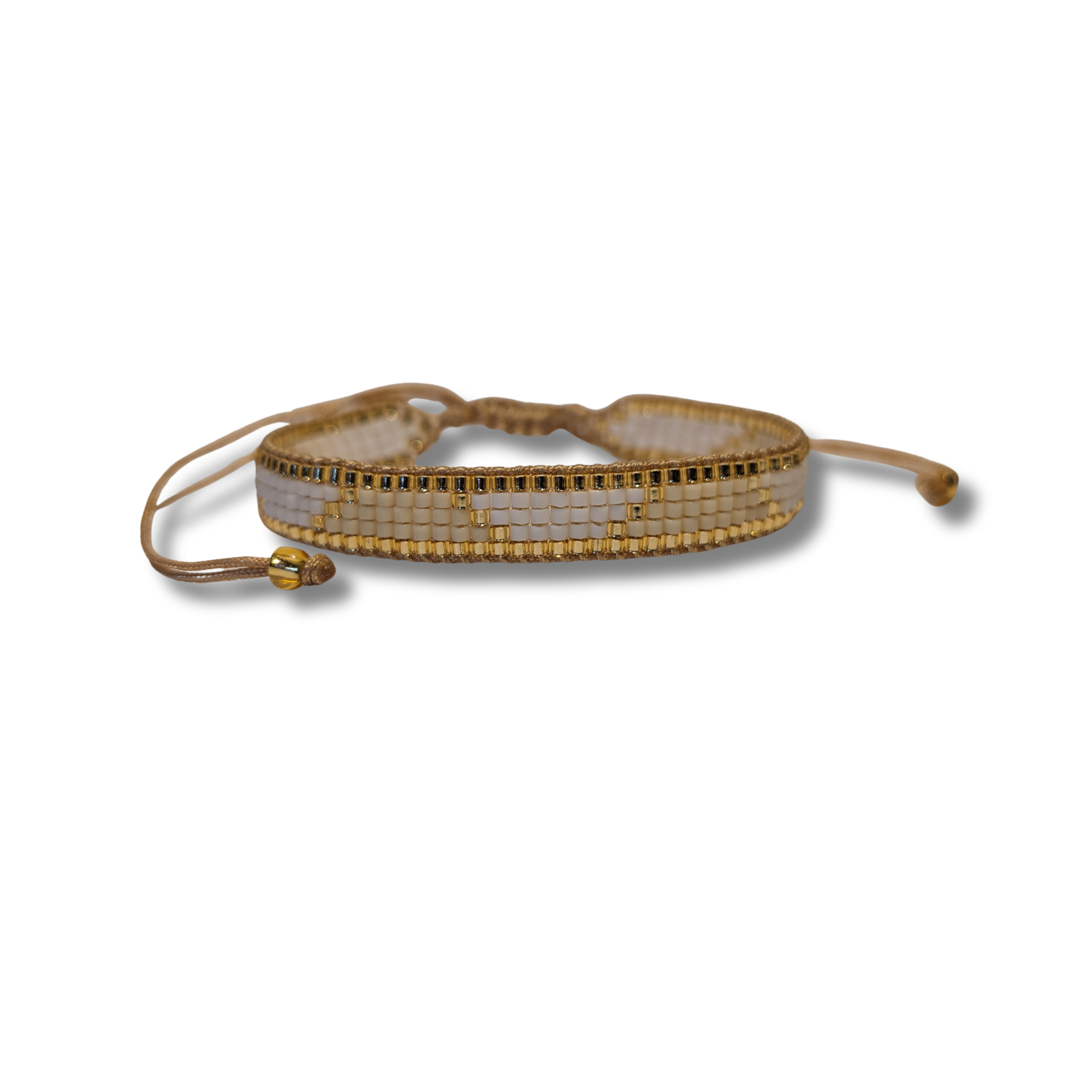 Golden Sand – Miyuki Armband Beige / Gold